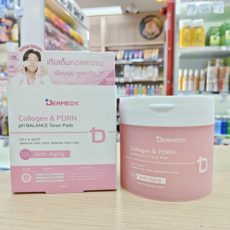 Dermedy ph balance toner pads เดอร์มีดี พีเอช โนเนอร์แพดส์กระปุก100แผ่น 300g - 01. collagen&pdrn(ชมพู)