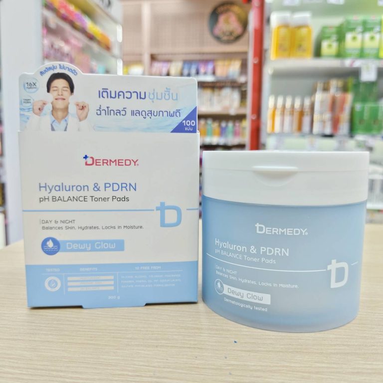 Dermedy ph balance toner pads เดอร์มีดี พีเอช โนเนอร์แพดส์กระปุก100แผ่น 300g - 02. hyaluron&pdrn(ฟ้า)