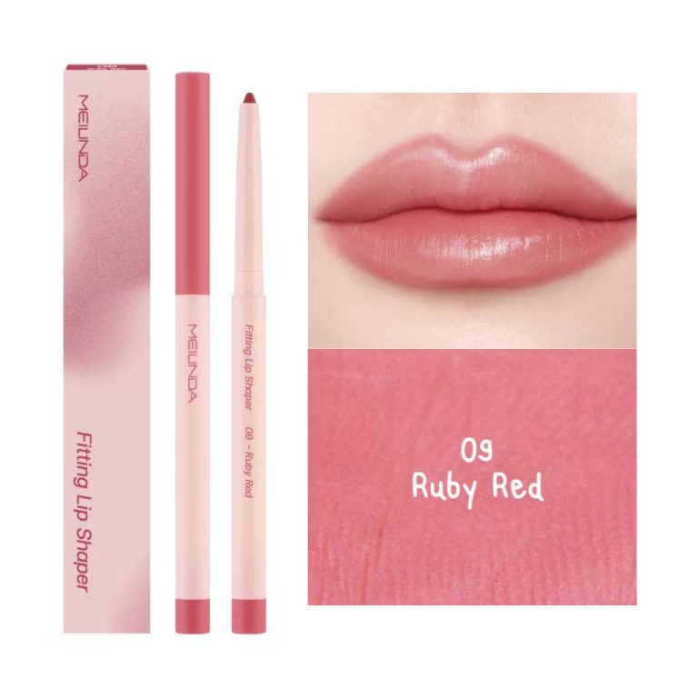 Meilinda fittting lip shaper เม ลินดา ฟิตติ้ง ลิป เซอเปอร์  0.28กรัม - 09.Rudy red