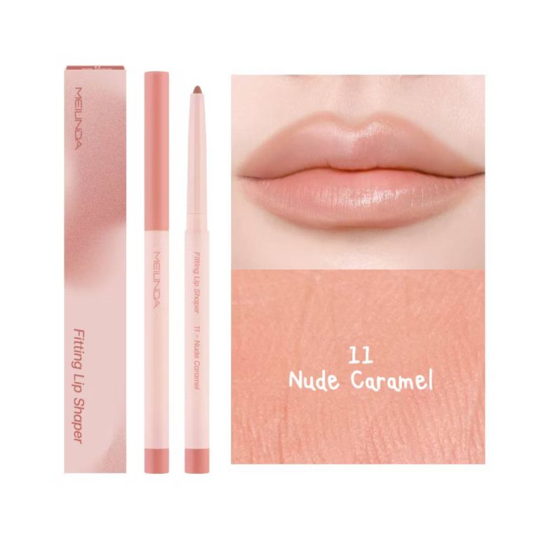 Meilinda fittting lip shaper เม ลินดา ฟิตติ้ง ลิป เซอเปอร์  0.28กรัม - 11.Nude caramel