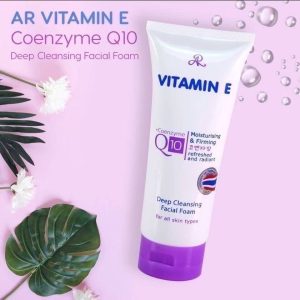 AR vitamin e+coenzyme Q10 facial foam เอ อาร์ วิตามิน อี โคเอนไซน์ คิวเทน โฟม 190g