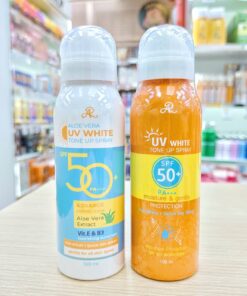 AR uv white tone up spray spf50+pa+++ เอ อาร์ อโล เวร่า ยูวี ไวท์ โทน อัพ สเปรย์ 100ml