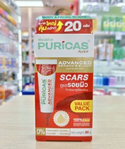 Puricas plus advanced dragon's blood c&e scar gel 20g เพียวริก้าส์ พลัส แอดวานส์ ซีแอนด์อีสการ์เจล