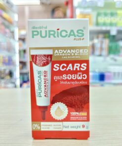 Puricas plus advanced dragon's blood c&e scar gel เพียวริก้าส์ พลัส แอดวานส์ บำรุงหน้า 9g