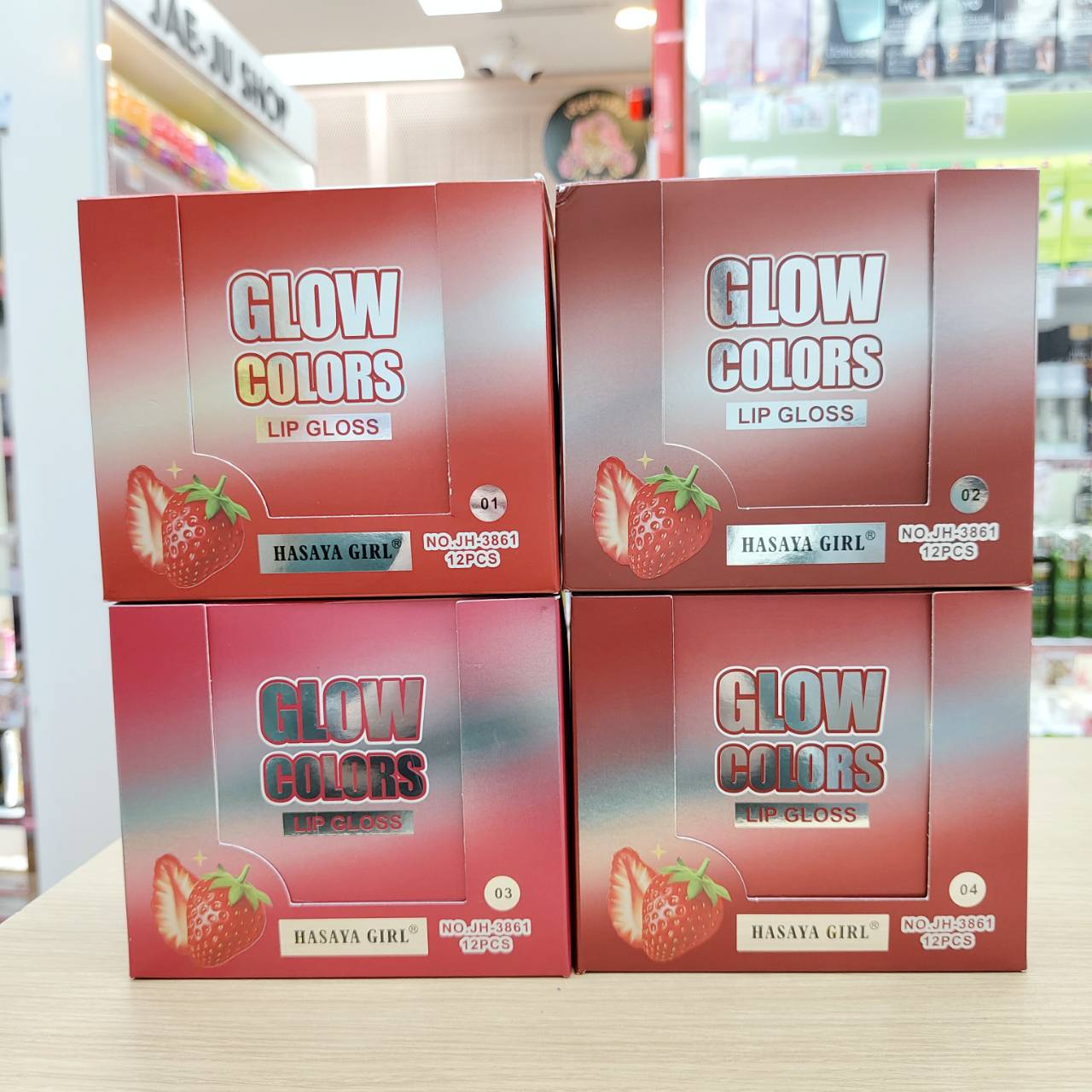 JH-3861 Hasaya girl blow colors lip gloss ฮาซาย่า เกิร์ล โกลว์ ลิปกลอส 6ml/x12pcs