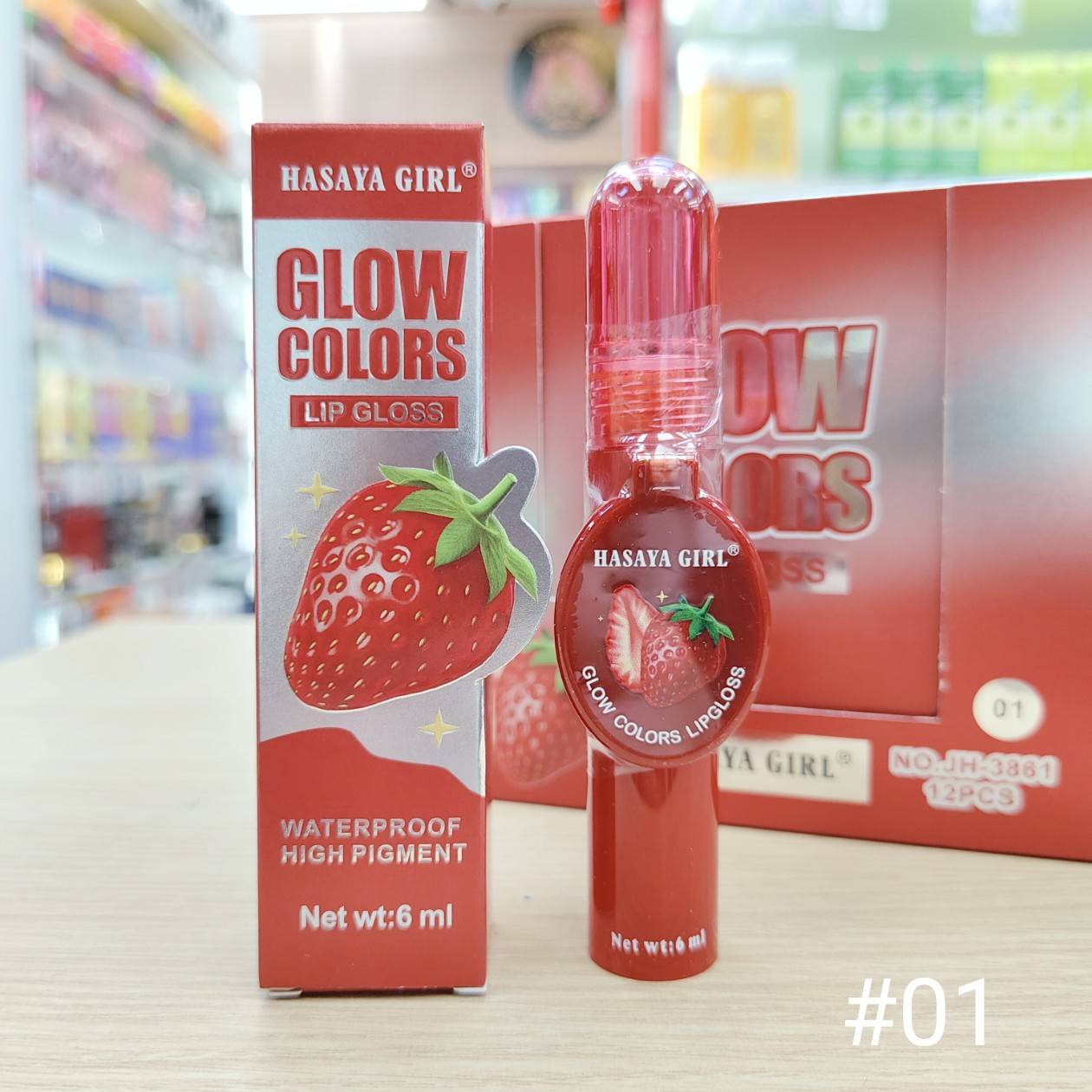 JH-3861 Hasaya girl blow colors lip gloss ฮาซาย่า เกิร์ล โกลว์ ลิปกลอส 6ml/x12pcs - Image 4