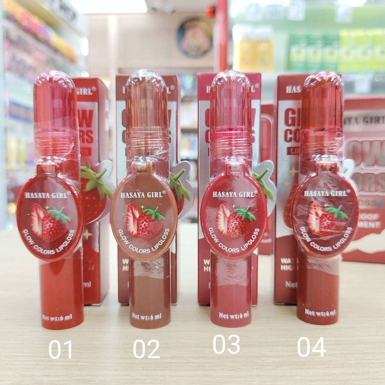 JH-3861 Hasaya girl blow colors lip gloss ฮาซาย่า เกิร์ล โกลว์ ลิปกลอส 6ml/x12pcs - Image 15