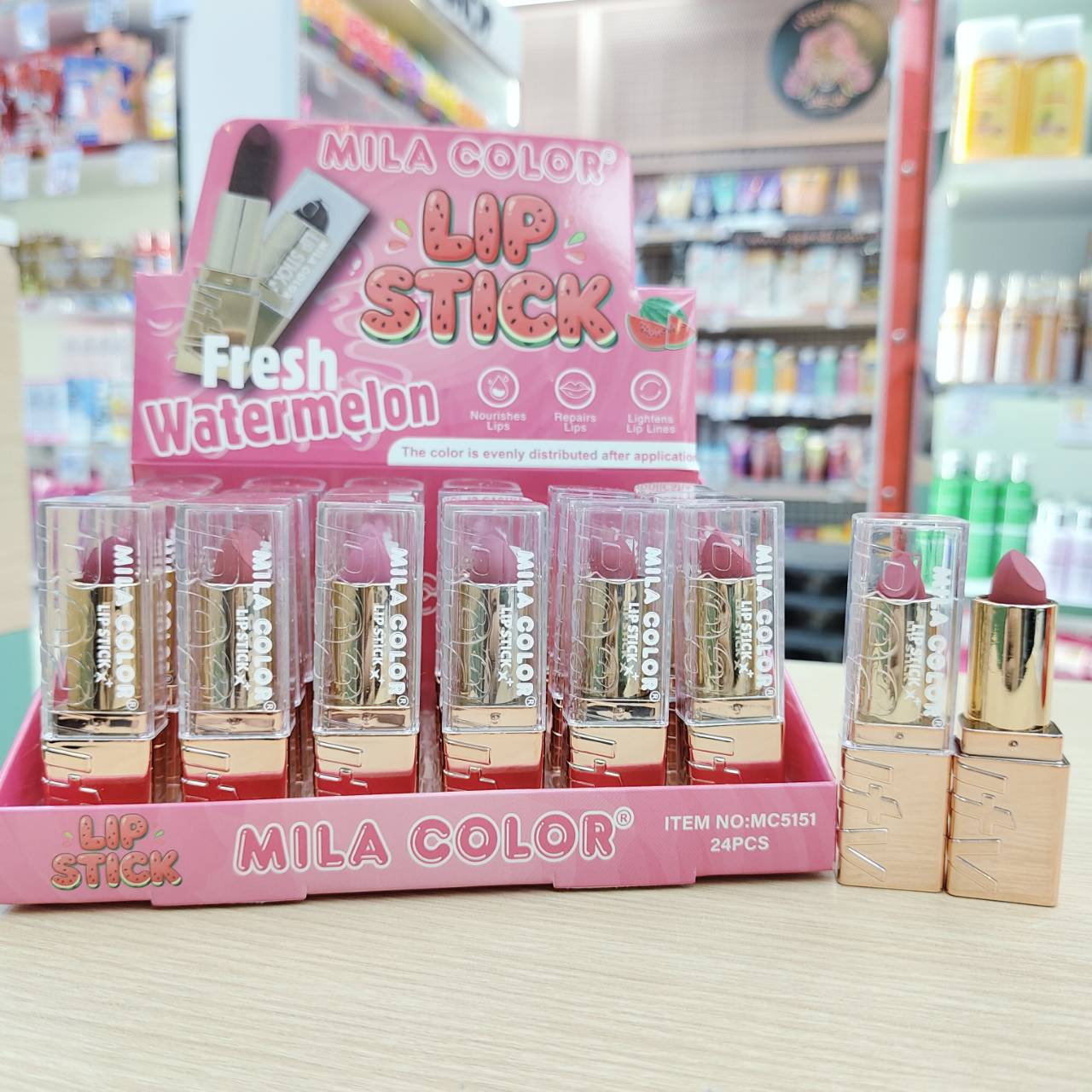 MC5151 Mila color maite fashion lipstick มิลา คัลเลอร์ลิปสติก 4g/x24pcs
