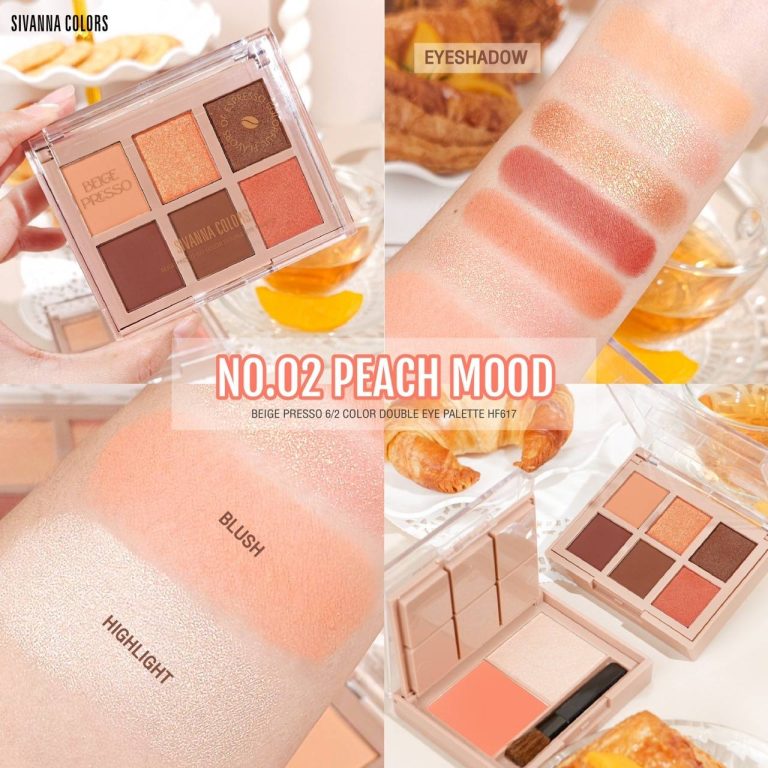 SIVANNA COLORS BEIGE PRESSO EYE PALETTE - PEACH MOOD