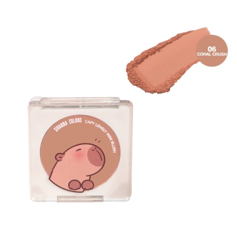 Sivanna colors capy lovely mini blush ซีเวนน่า คัลเลอร์ส คาปิ เลิฟลี่ มินิ บรัช 5g. - 06.Coral crush