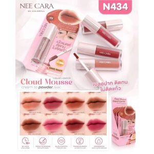 N434 Nee cara cloud mousse liquid lipstick นีคาร่า คลาวด์ มูสลิปสติก 3g