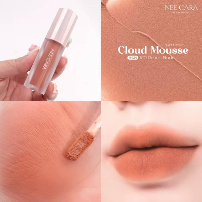 N434 Nee cara cloud mousse liquid lipstick นีคาร่า คลาวด์ มูสลิปสติก 3g - เบอร์ 01