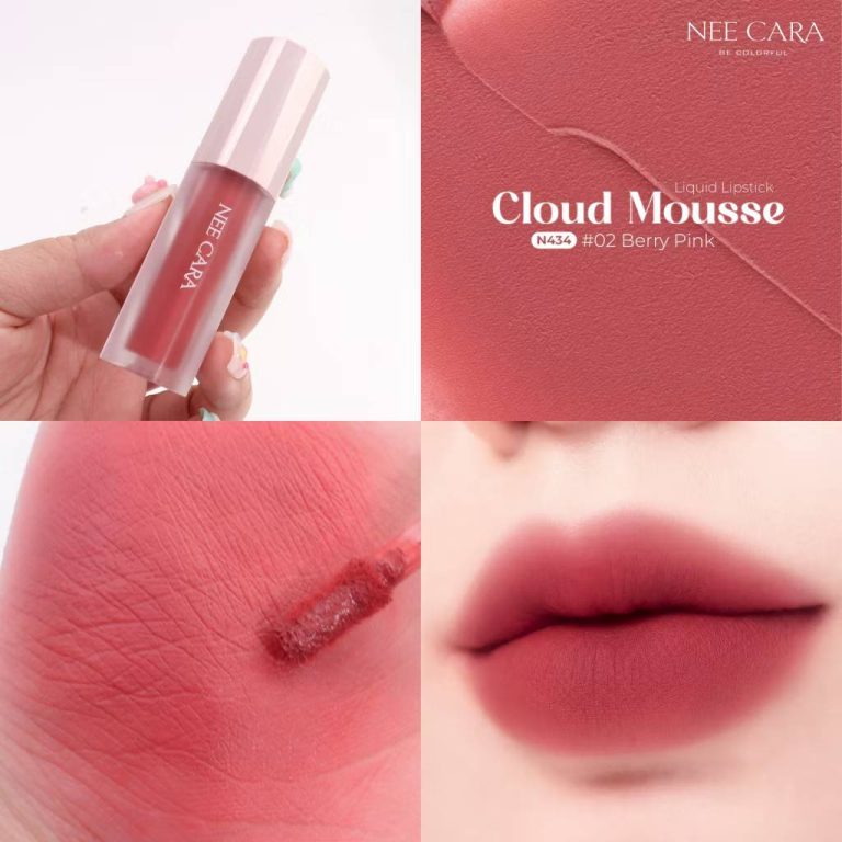 N434 Nee cara cloud mousse liquid lipstick นีคาร่า คลาวด์ มูสลิปสติก 3g - เบอร์ 02