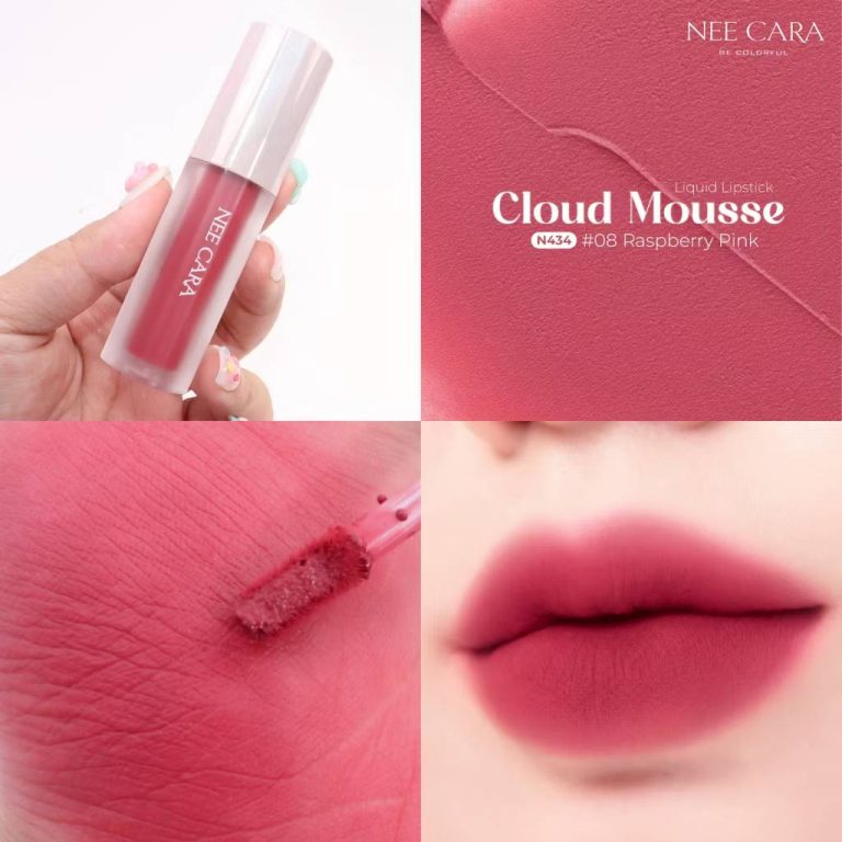 N434 Nee cara cloud mousse liquid lipstick นีคาร่า คลาวด์ มูสลิปสติก 3g - เบอร์ 08