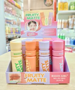 JH-3862 Hasaya girl fruity matte silky lip glaze ฮาซายา เกิร์ล ฟรุตตี้ แมทท์ลิป 4mlx24pcs