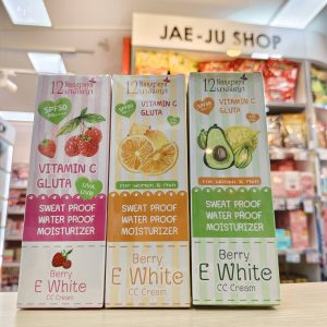 12 Nangpaya berry e white cc cream เบอร์รี่ อี ไวท์ ซีซีครีม spf50 pa++++ 100g.