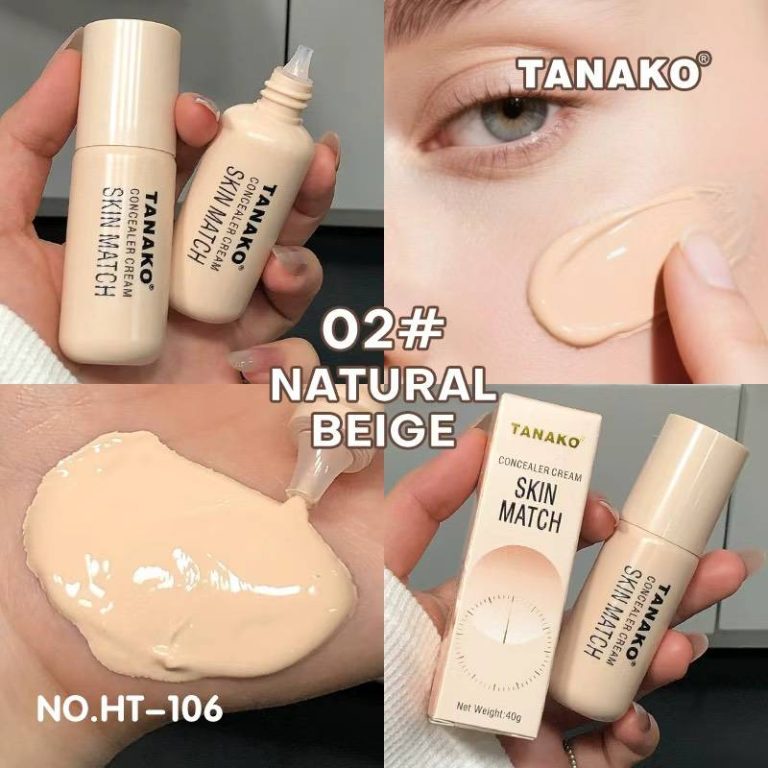 HT-106 Tanako concealer cream skin match ทานาโกะ สกิน แมทท์ คอนซีลเลอร์ ครีม 40g - 02. Natural beige