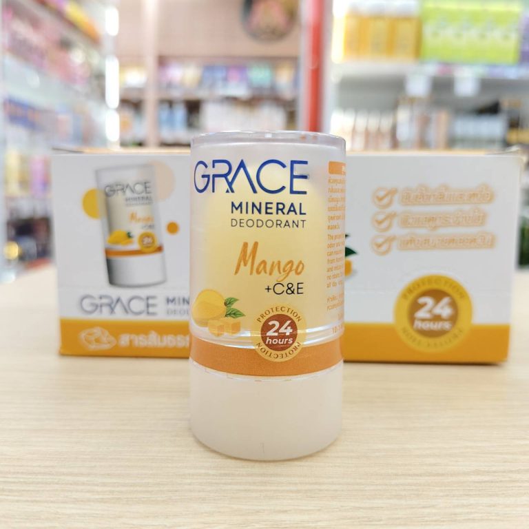GRACE mineral deodorant +c&e เกรซ สารส้มธรรมชาติ มีให้เลือก 6สูตร 70g - 03. mango