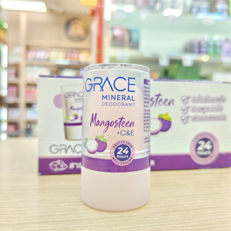 GRACE mineral deodorant +c&e เกรซ สารส้มธรรมชาติ มีให้เลือก 6สูตร 70g - 04. mangosteen