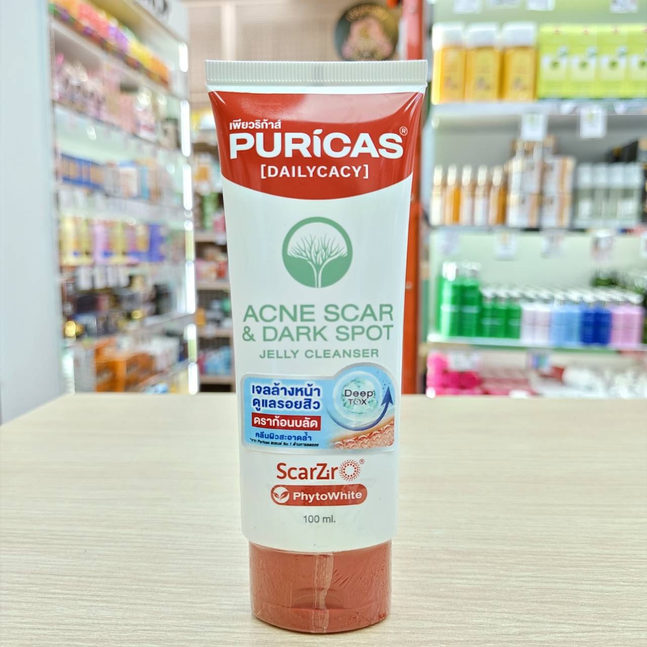 Puricas acne scar&dark spot jelly cleanser เพียวริก้าส์ เจลล้างหน้า 100ml