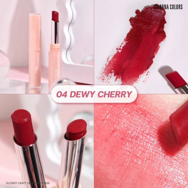 Sivanna colors glossy light lip balm - NO.4dewy cherry