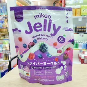 Mikeo jelly fiber yogurt mixberry 0% no sugar มิเกว เจลลี่ ไฟเบอร์ โยเกิร์ต มิกซ์ 450gx30sachets