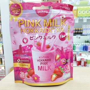 Mikeo pink milk hokkaido xs fiber มิเกว พิ้งค์ มิลค์ นมชมพู 200gx20sachets