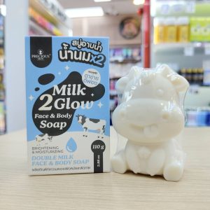 Precious milk 2 glow face&body soap เพรชเชิส มิลค์ ทู โกลว์ สบู่ 110g
