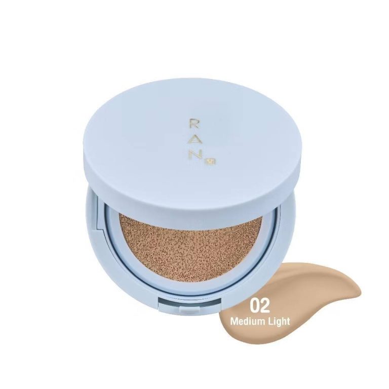 Ran perfect glow cushion spf 50+pa++++ by pom vinij 15g รัน เพอร์เฟค โกลว์ คุชชั่น - No. 02 medlum light