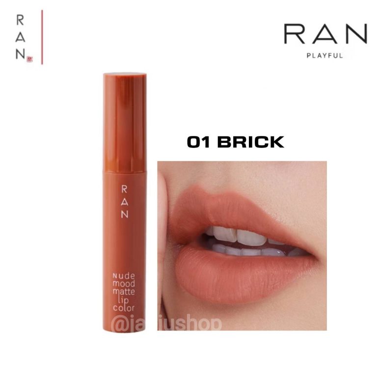 Ran nude mood matte lip color รัน นู้ด มู้ด แมท ลิป 4ml - 01. brick
