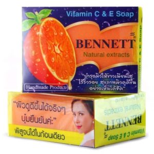 Bennett vitamin c & e soap สบู่เบนเนทวิตามินอี 130gx4pcs
