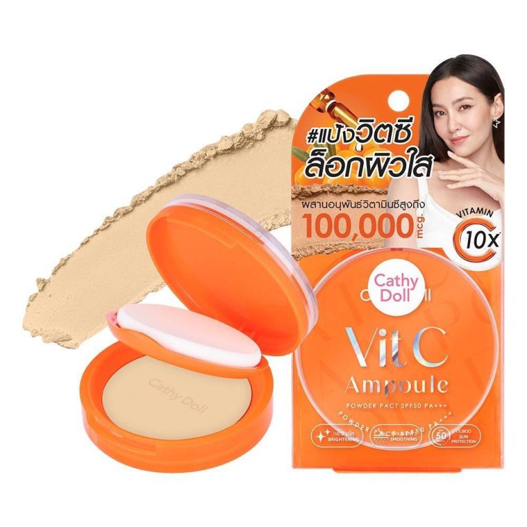 Cathy doll vit c ampoule powder pact spf50 pa+++ - NO.3medium beige
