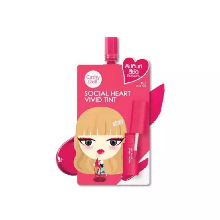 Cathy doll social heart vivid tint - NO.3pink post
