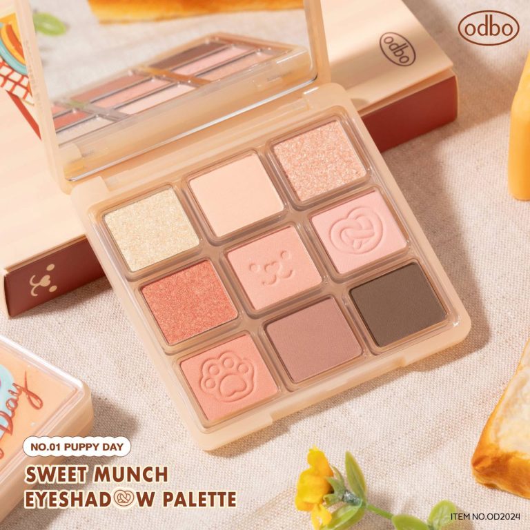 odbo sweet munch eyeshadow palette - NO.1ปั๊บปี้ เดย์