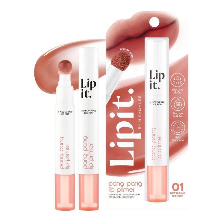 Lip it panc panc lip primer ลิปอิท ปังปังไพรเมอร์ 3g. - 01.Nectarine ice pop