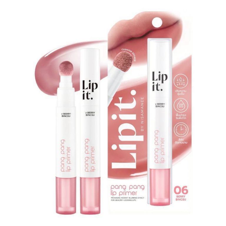 Lip it panc panc lip primer ลิปอิท ปังปังไพรเมอร์ 3g. - 06.Berry bingsu