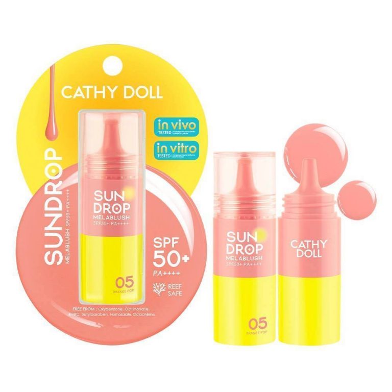 Cathy doll sundrop melablush spf50+pa++++ เคที่ดอลล์ ซันครอปเมลาบรัช 6g. - 05.Orange pop