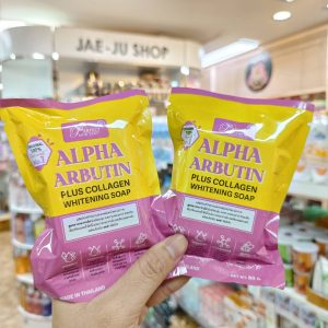 Perfect skin lady alpha arbutin plus collagen whitening soap 80g.