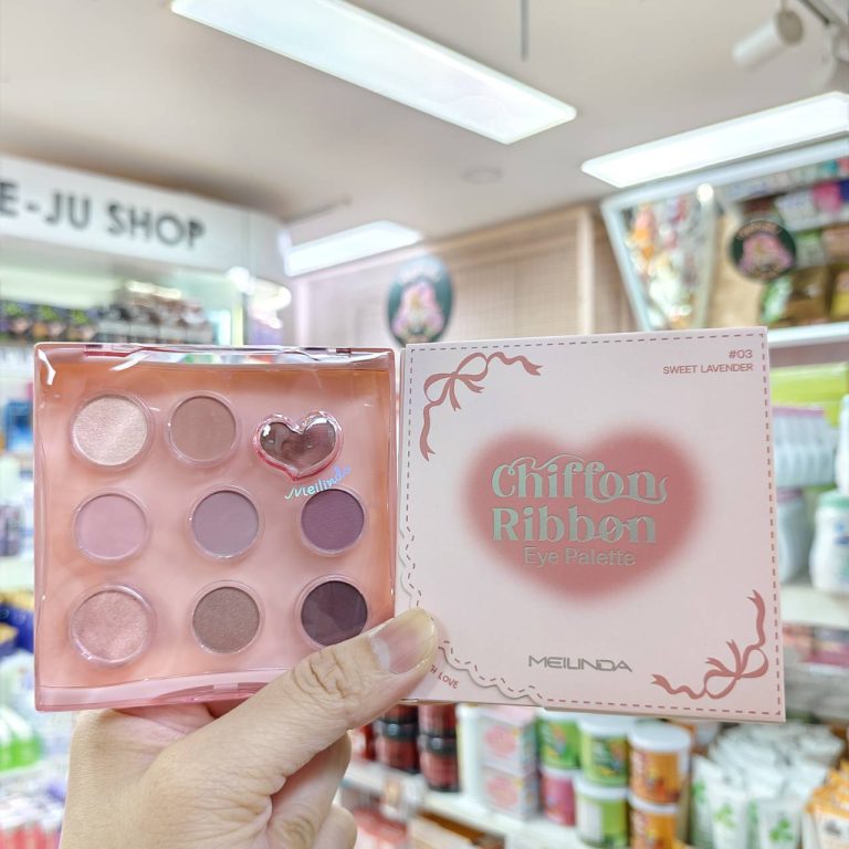 MC 3135 Meilinda chiffon ribbon eye palette ชิฟฟ่อน ริบบ้อน อาย พาเลทท์ 3.5g. - 03.SWEET LAVENDER