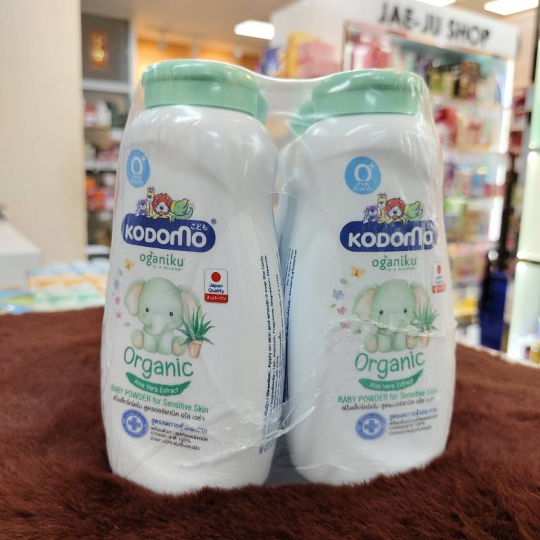 Kodomo baby powder โคโดโม แป้งเด็ก 160gx6pcs - 02.แป้งสีเขียว