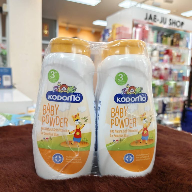 Kodomo baby powder โคโดโม แป้งเด็ก 160gx6pcs - 04.แป้งสีส้ม