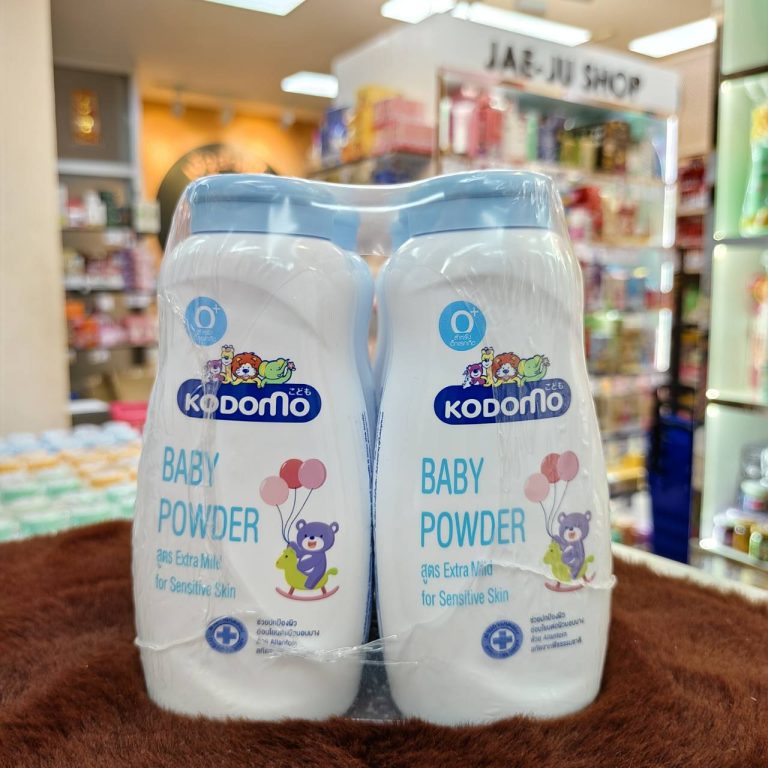 Kodomo baby powder โคโดโม แป้งเด็ก 160gx6pcs - 03.แป้งสีฟ้า