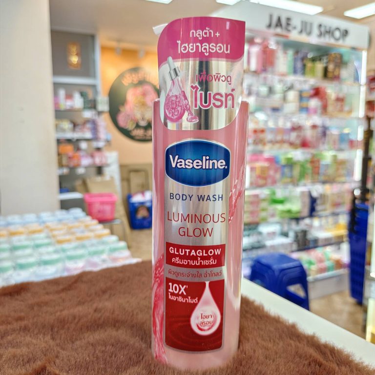 Vaseline body wash smooth glow วาสลีน  ครีมอาบน้ำ 3สูตร 425ml. - 02.วอชลูมินัสสีชมพู