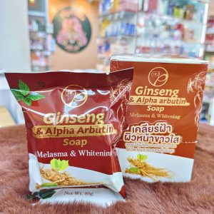 DR.P Ginseng&alpha arbutin soap สบู่โสม&อัลฟ่า อาร์บูติน 80g.