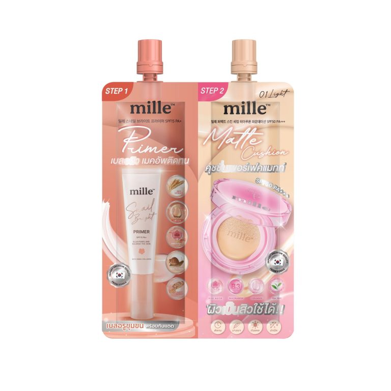 Mille duo primer&matte cushion 4g+4gx6pcs - 01.Light