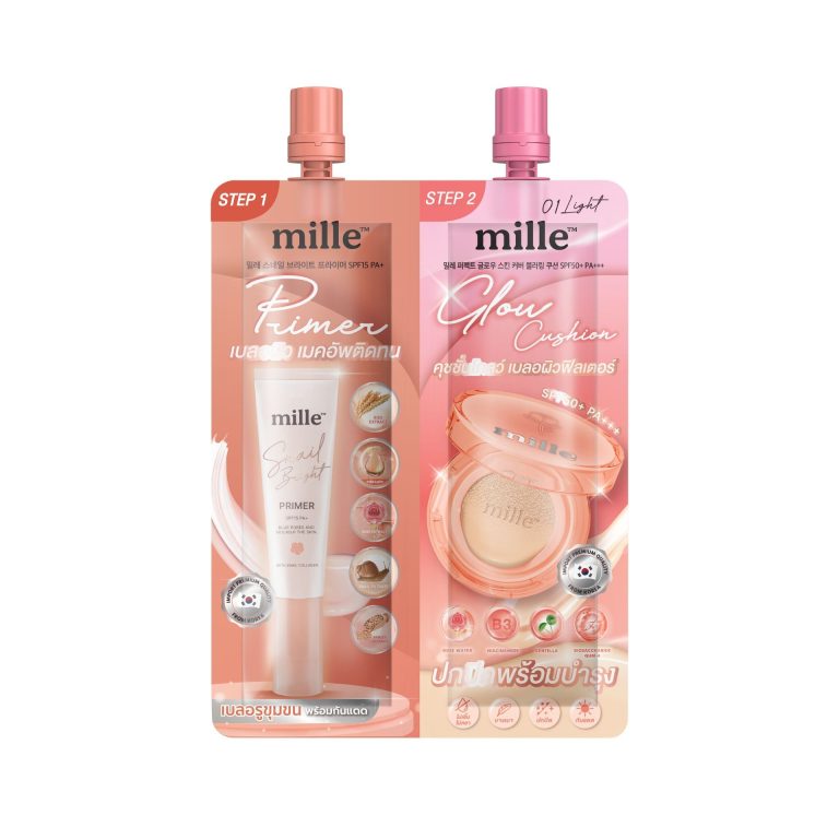 Mille duo primer&glow cushion 4g+4gx6pcs - 01.Light