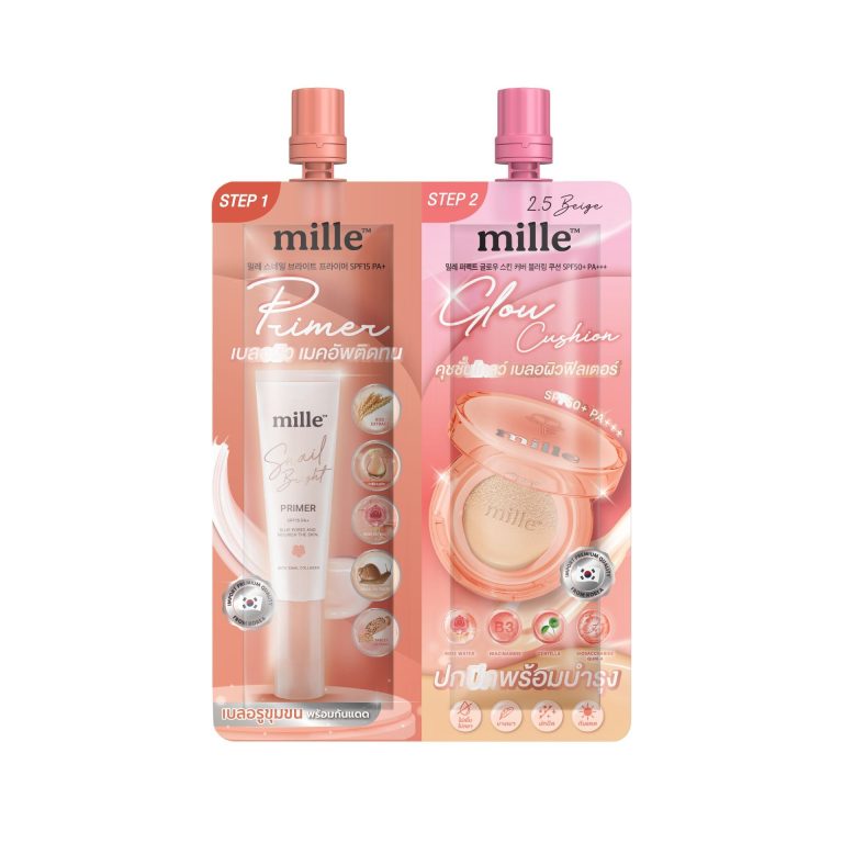 Mille duo primer&glow cushion 4g+4gx6pcs - 2.5.Beige
