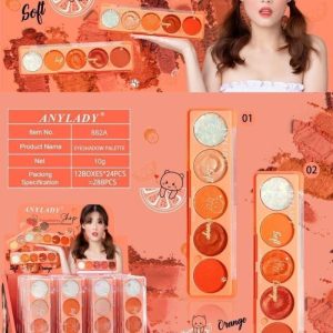 ANYLADY SOFT ORANGE 5 COLORS SOFT EYESHADOW