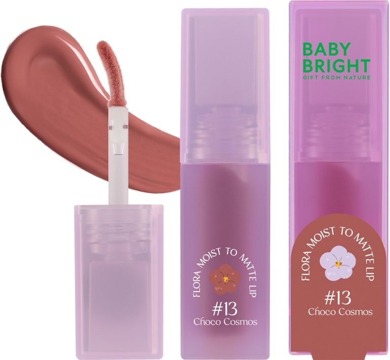 Baby Bright Gift From Nature Flora Moist To Matte Lip - NO.2Peach Dahlia