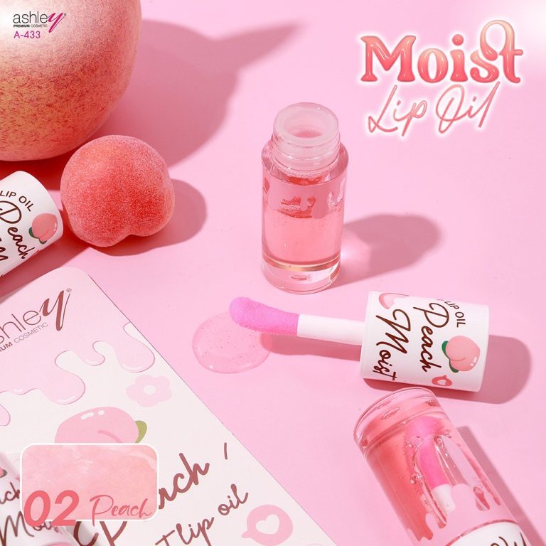 ashley moist lip oil - NO.2Peach scent
